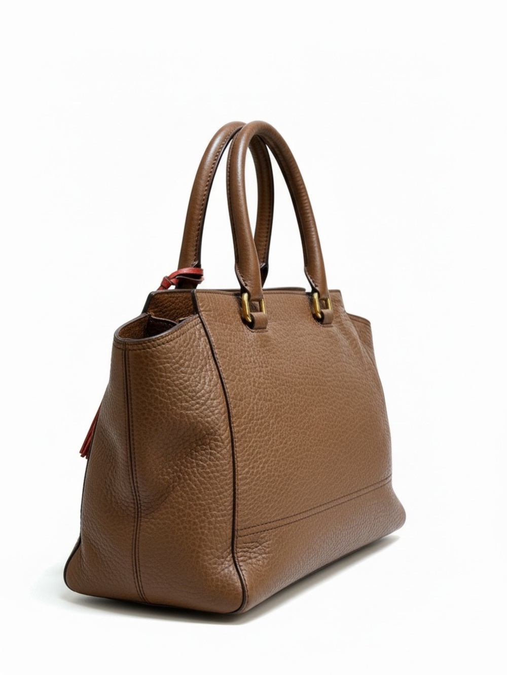 Coach Legacy Candace Medium Carryall Brown Pebble Leather with Callout - Picture 4 of 16